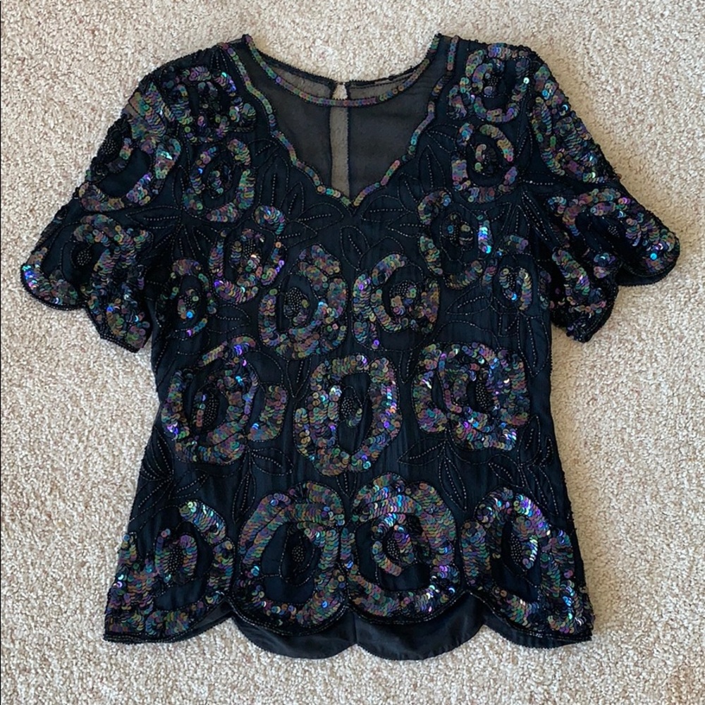 Vintage Sequin Top - Picture 2 of 9